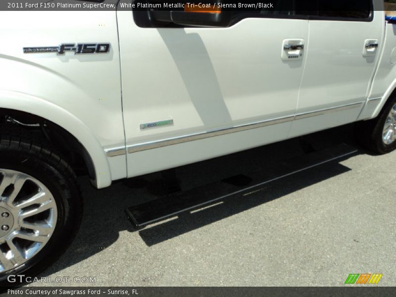 White Platinum Metallic Tri-Coat / Sienna Brown/Black 2011 Ford F150 Platinum SuperCrew