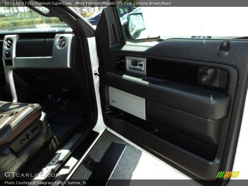 White Platinum Metallic Tri-Coat / Sienna Brown/Black 2011 Ford F150 Platinum SuperCrew