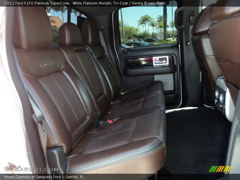 White Platinum Metallic Tri-Coat / Sienna Brown/Black 2011 Ford F150 Platinum SuperCrew