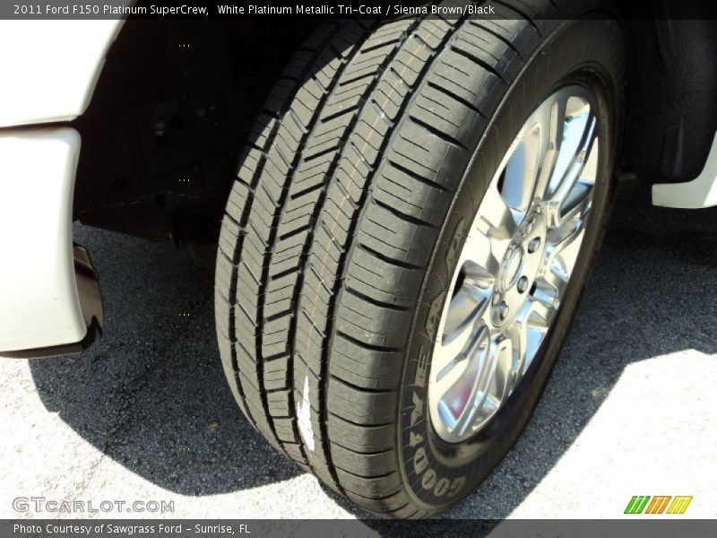 White Platinum Metallic Tri-Coat / Sienna Brown/Black 2011 Ford F150 Platinum SuperCrew