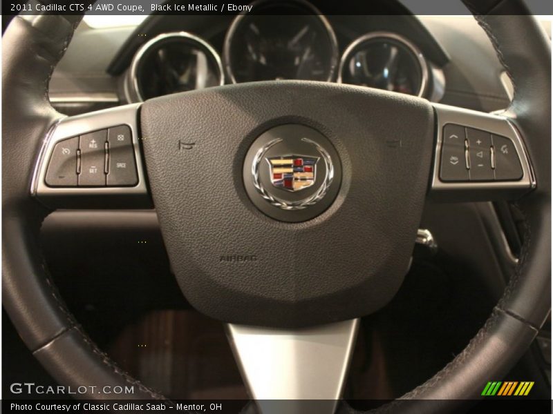 Black Ice Metallic / Ebony 2011 Cadillac CTS 4 AWD Coupe