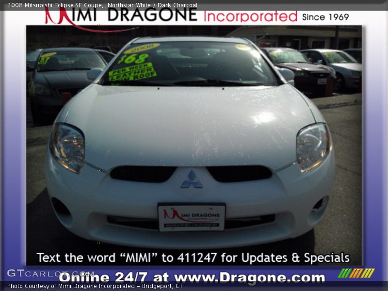 Northstar White / Dark Charcoal 2008 Mitsubishi Eclipse SE Coupe