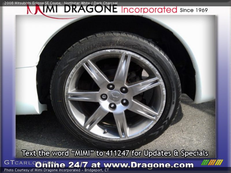 Northstar White / Dark Charcoal 2008 Mitsubishi Eclipse SE Coupe