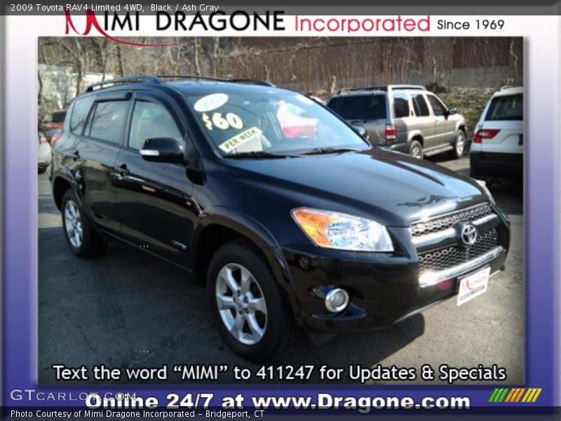 Black / Ash Gray 2009 Toyota RAV4 Limited 4WD