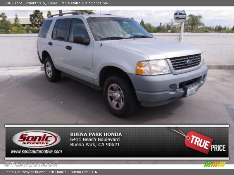 Silver Birch Metallic / Midnight Grey 2002 Ford Explorer XLS