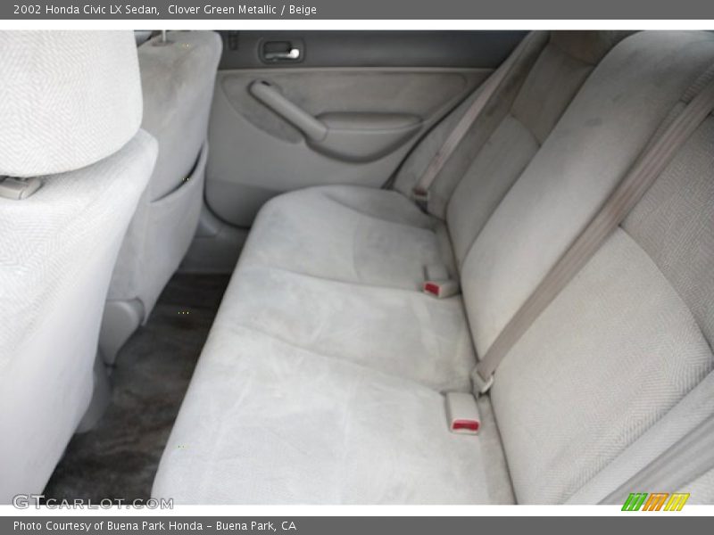 Clover Green Metallic / Beige 2002 Honda Civic LX Sedan