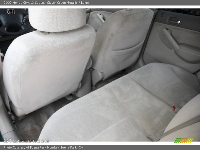 Clover Green Metallic / Beige 2002 Honda Civic LX Sedan