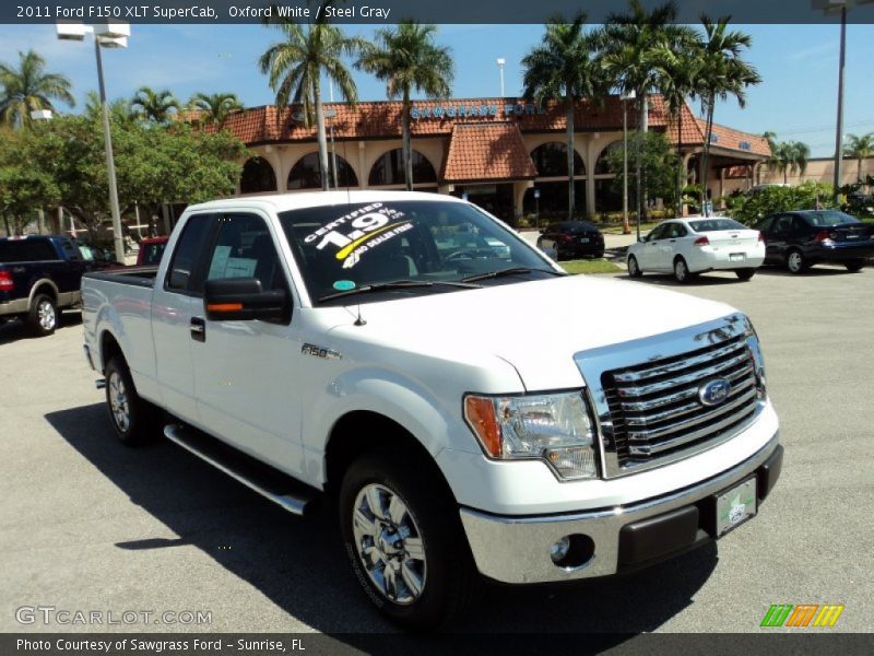Oxford White / Steel Gray 2011 Ford F150 XLT SuperCab