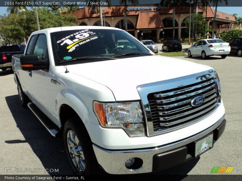 Oxford White / Steel Gray 2011 Ford F150 XLT SuperCab