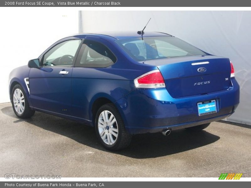 Vista Blue Metallic / Charcoal Black 2008 Ford Focus SE Coupe