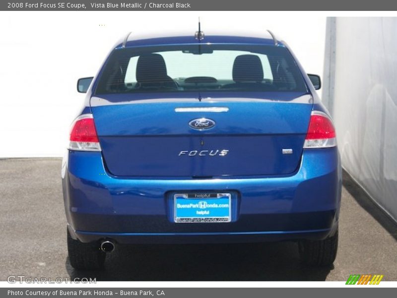 Vista Blue Metallic / Charcoal Black 2008 Ford Focus SE Coupe