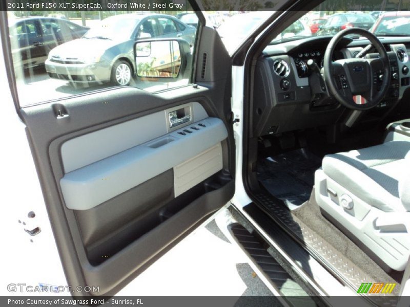 Oxford White / Steel Gray 2011 Ford F150 XLT SuperCab