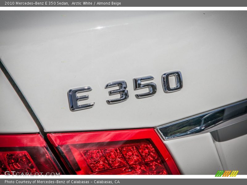 Arctic White / Almond Beige 2010 Mercedes-Benz E 350 Sedan