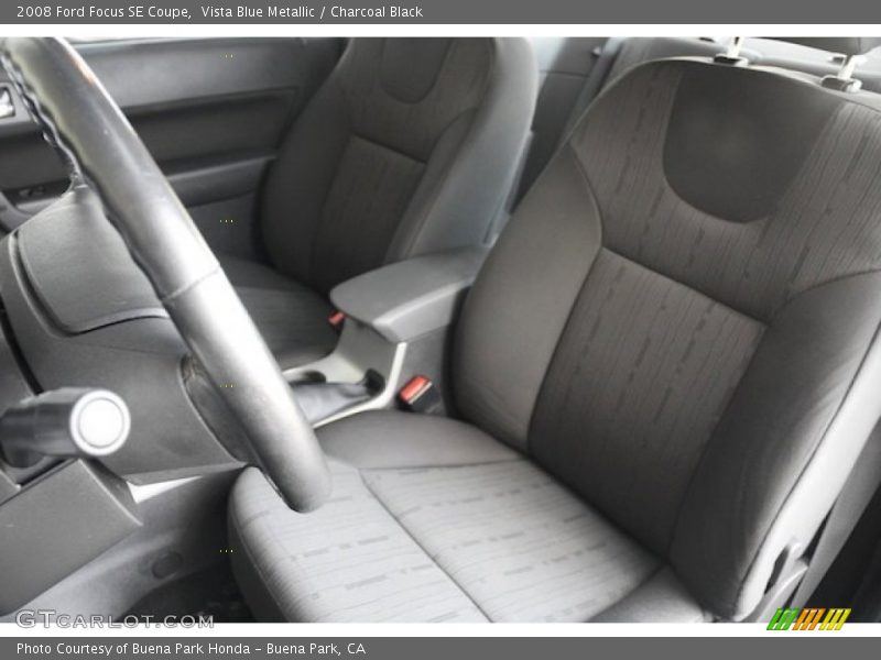 Vista Blue Metallic / Charcoal Black 2008 Ford Focus SE Coupe