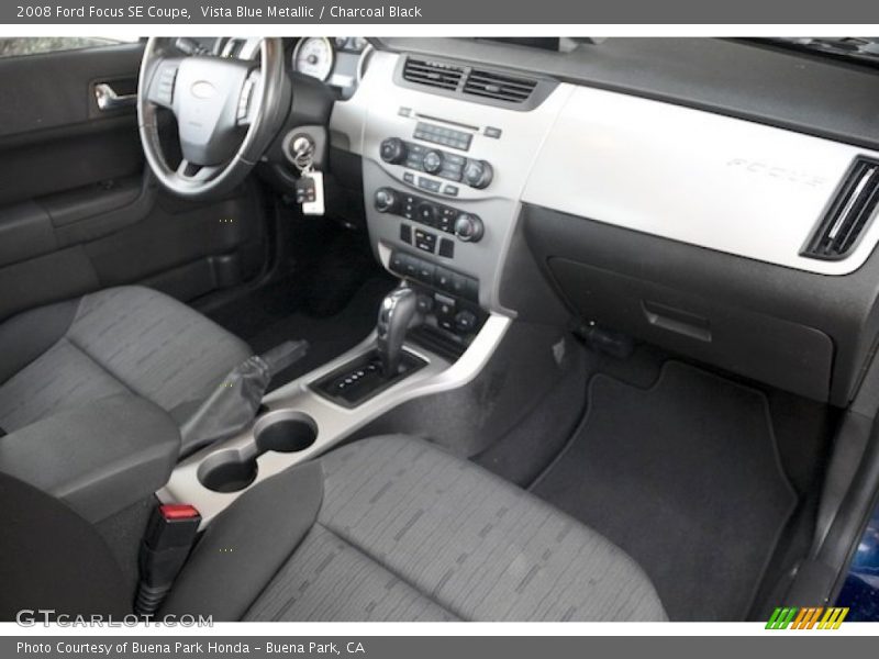 Vista Blue Metallic / Charcoal Black 2008 Ford Focus SE Coupe
