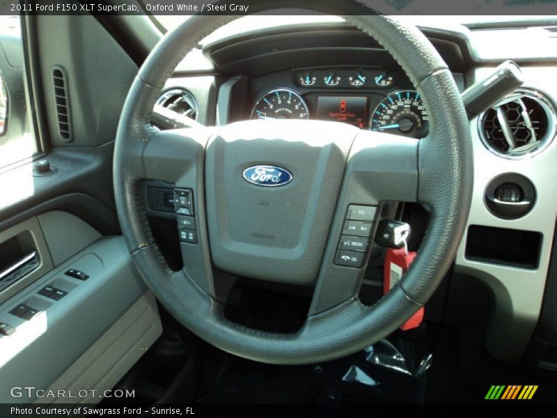 Oxford White / Steel Gray 2011 Ford F150 XLT SuperCab