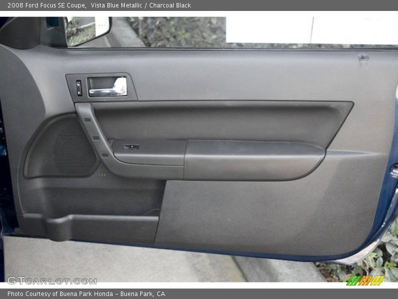 Vista Blue Metallic / Charcoal Black 2008 Ford Focus SE Coupe