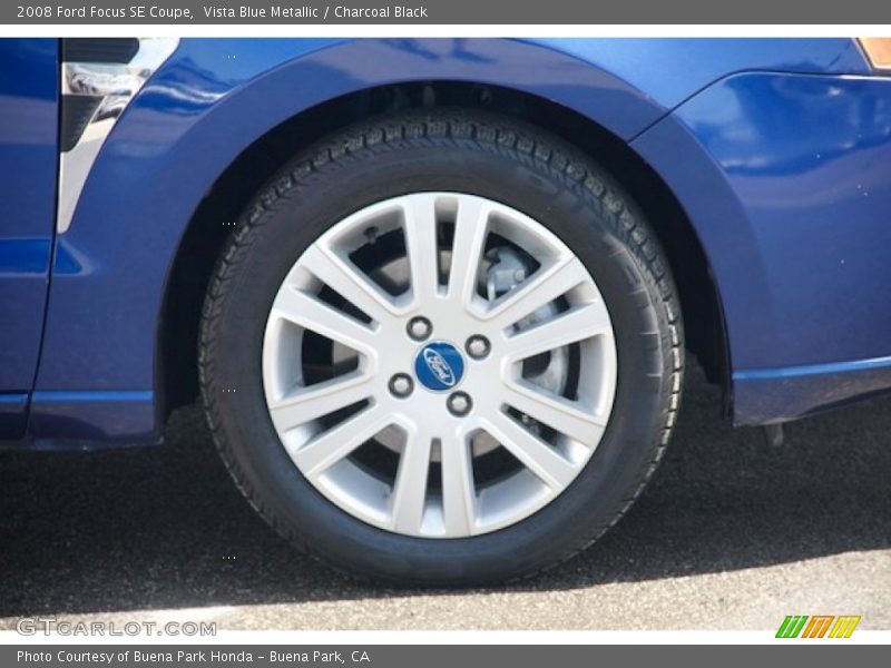 Vista Blue Metallic / Charcoal Black 2008 Ford Focus SE Coupe