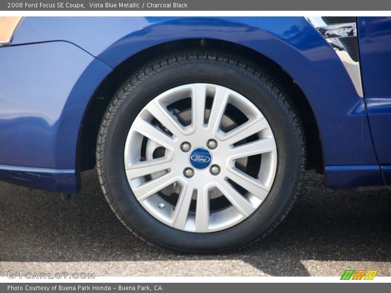 Vista Blue Metallic / Charcoal Black 2008 Ford Focus SE Coupe