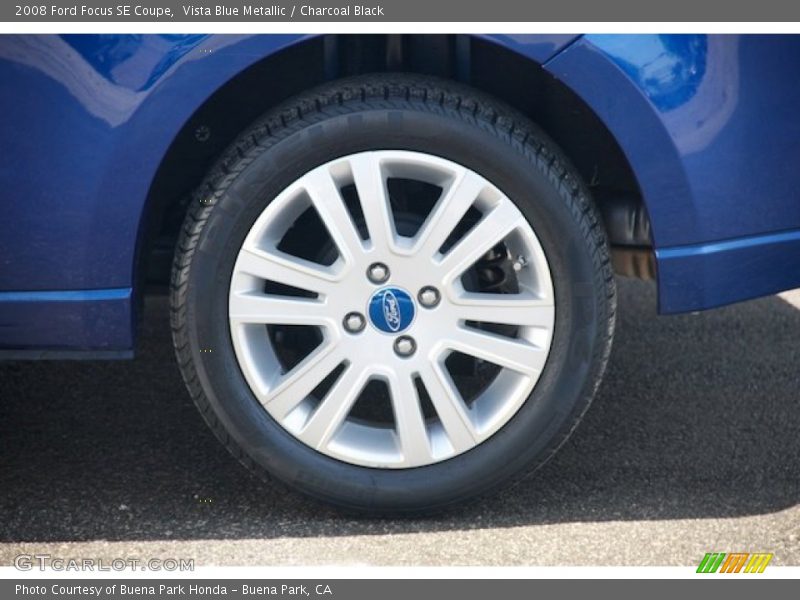 Vista Blue Metallic / Charcoal Black 2008 Ford Focus SE Coupe