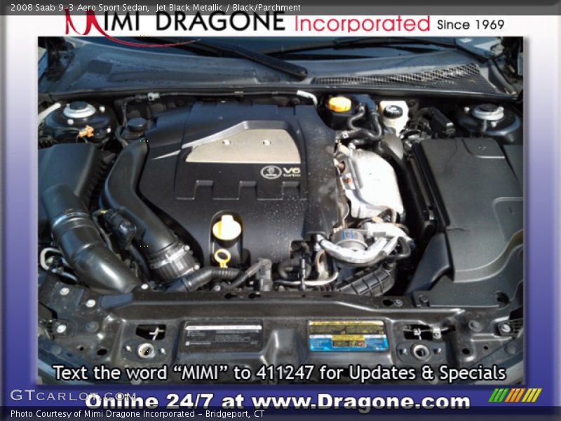 Jet Black Metallic / Black/Parchment 2008 Saab 9-3 Aero Sport Sedan