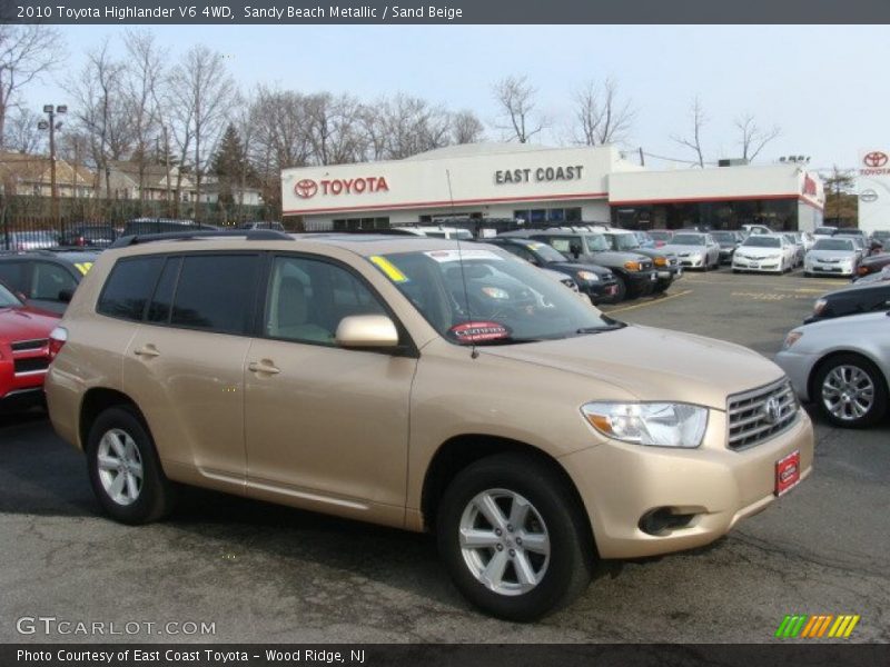 Sandy Beach Metallic / Sand Beige 2010 Toyota Highlander V6 4WD