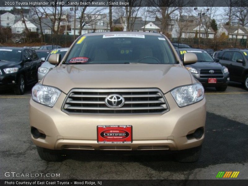 Sandy Beach Metallic / Sand Beige 2010 Toyota Highlander V6 4WD