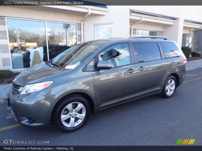 Cypress Green Pearl / Bisque 2011 Toyota Sienna LE