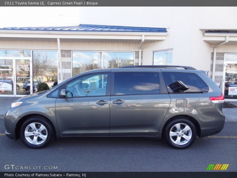 Cypress Green Pearl / Bisque 2011 Toyota Sienna LE