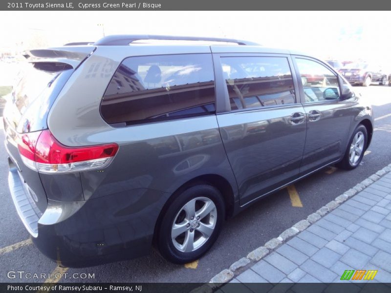 Cypress Green Pearl / Bisque 2011 Toyota Sienna LE