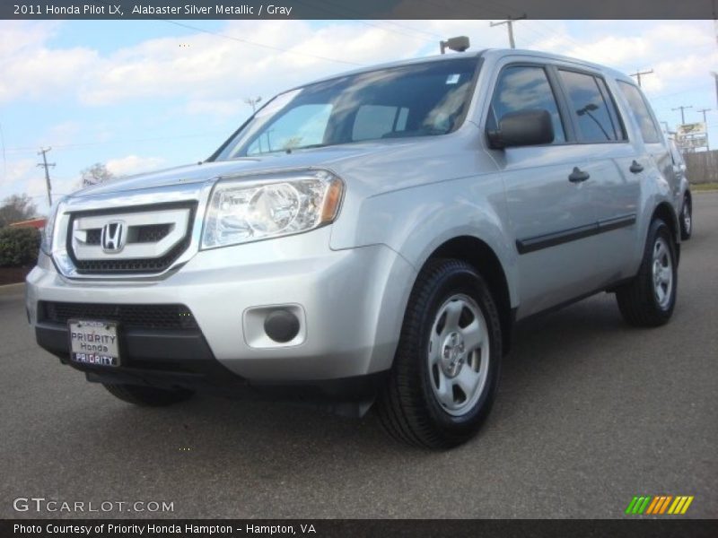 Alabaster Silver Metallic / Gray 2011 Honda Pilot LX