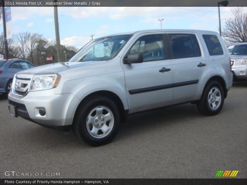 Alabaster Silver Metallic / Gray 2011 Honda Pilot LX