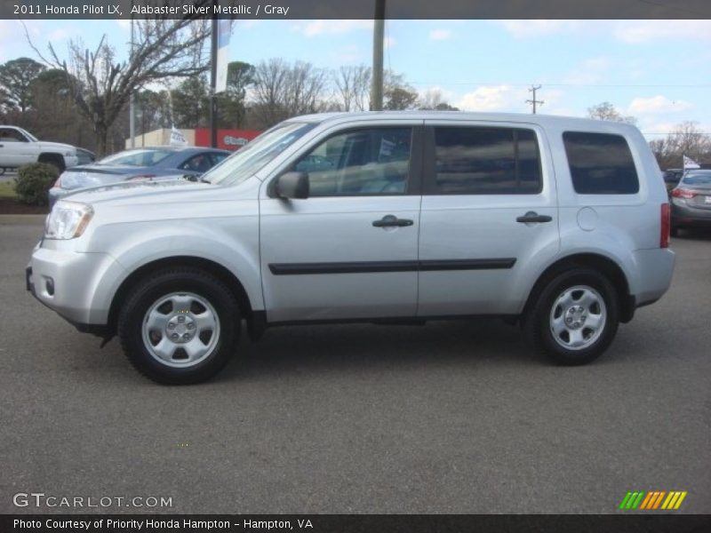 Alabaster Silver Metallic / Gray 2011 Honda Pilot LX