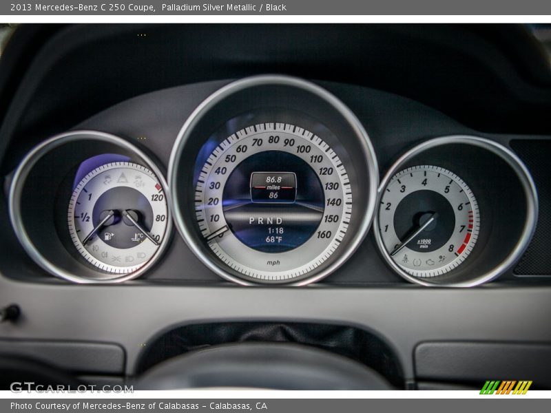 Palladium Silver Metallic / Black 2013 Mercedes-Benz C 250 Coupe
