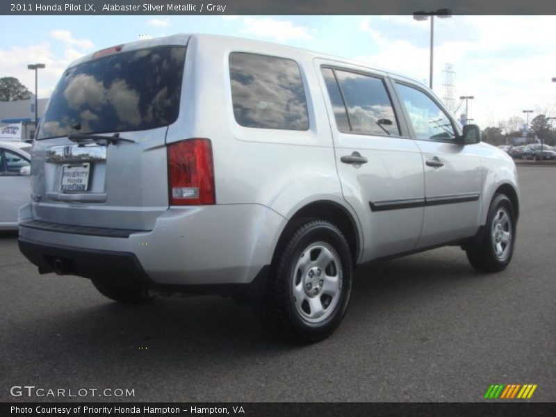 Alabaster Silver Metallic / Gray 2011 Honda Pilot LX