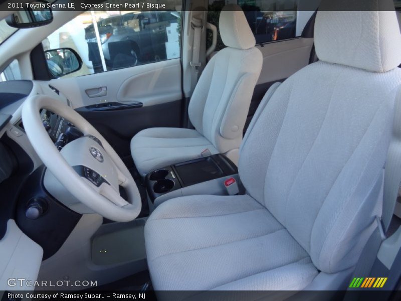 Front Seat of 2011 Sienna LE