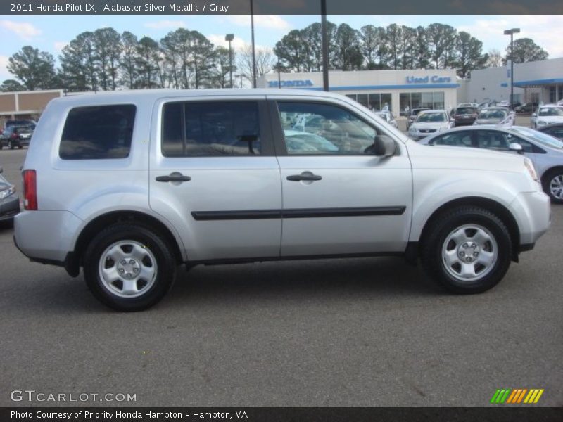 Alabaster Silver Metallic / Gray 2011 Honda Pilot LX