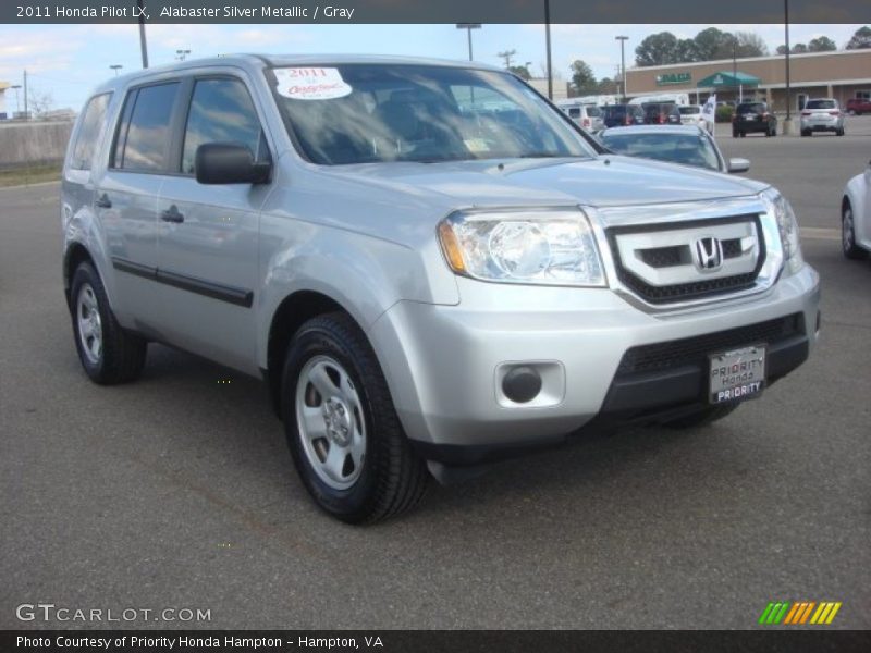 Alabaster Silver Metallic / Gray 2011 Honda Pilot LX