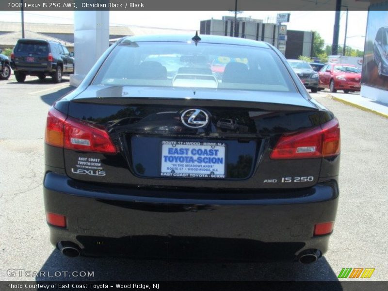 Obsidian Black / Black 2008 Lexus IS 250 AWD