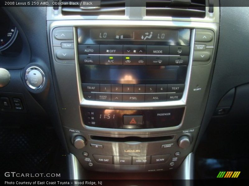 Obsidian Black / Black 2008 Lexus IS 250 AWD