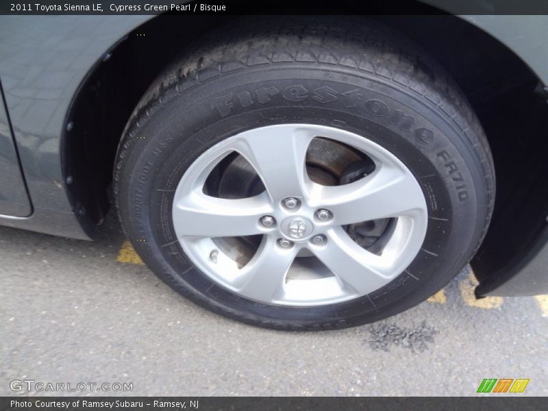 Cypress Green Pearl / Bisque 2011 Toyota Sienna LE