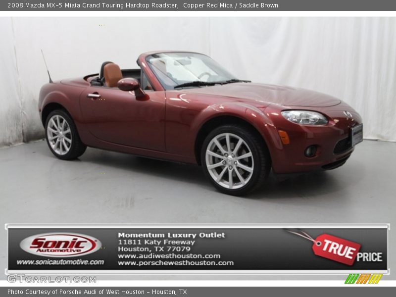 Copper Red Mica / Saddle Brown 2008 Mazda MX-5 Miata Grand Touring Hardtop Roadster