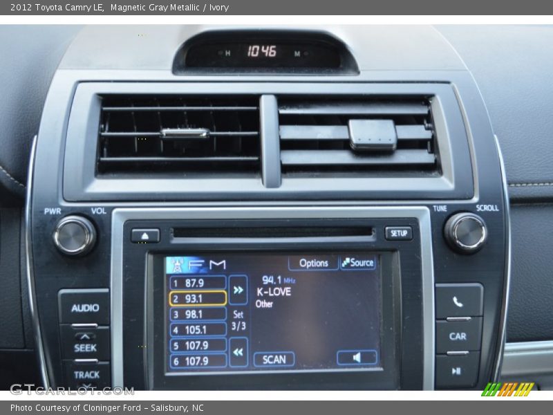 Magnetic Gray Metallic / Ivory 2012 Toyota Camry LE
