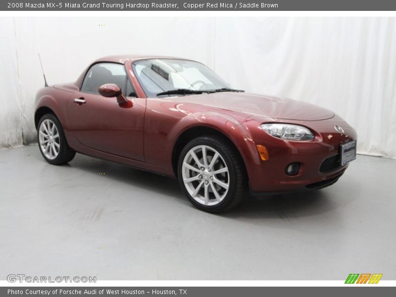 Copper Red Mica / Saddle Brown 2008 Mazda MX-5 Miata Grand Touring Hardtop Roadster