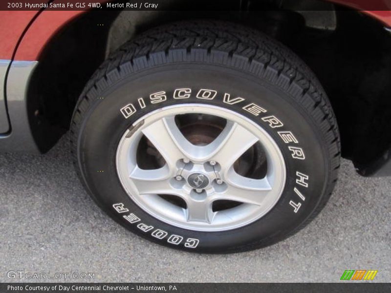 Merlot Red / Gray 2003 Hyundai Santa Fe GLS 4WD