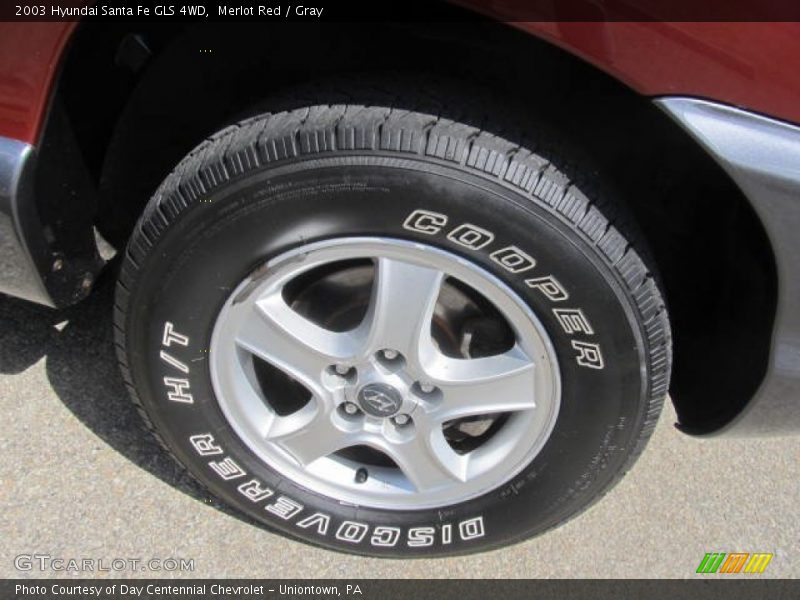 Merlot Red / Gray 2003 Hyundai Santa Fe GLS 4WD