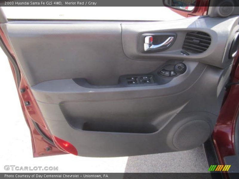 Merlot Red / Gray 2003 Hyundai Santa Fe GLS 4WD