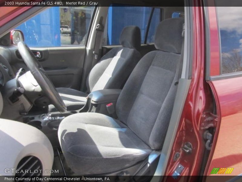 Merlot Red / Gray 2003 Hyundai Santa Fe GLS 4WD