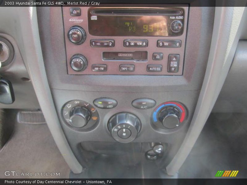 Merlot Red / Gray 2003 Hyundai Santa Fe GLS 4WD