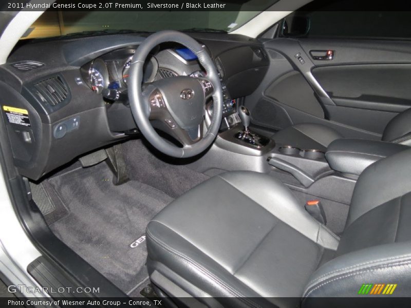 Black Leather Interior - 2011 Genesis Coupe 2.0T Premium 